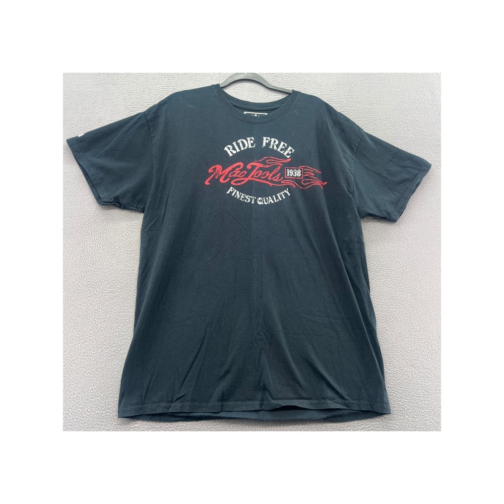 Mac Tools Ride Free Graphic T-Shirt Mens XL Black Biker Chopper Tool & Forge Tee